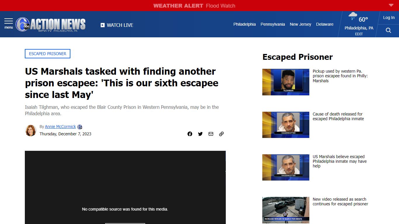 Isaiah Tilghman wanted: US Marshals in Philadelphia tasked with finding ...